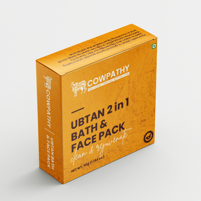 Cowpathy Ubtan 2 in 1 body and face pack For Skin Lightening, fairness, glowing skin-50 gm | UzonKart