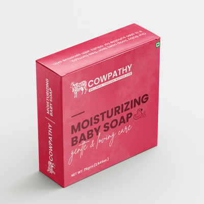 Cowpathy Ayurvedic Moisturizing Baby soap for Baby’s Sensitive Skin, Gentle Cleansing Organic and Herbal Bathing Soap | uzonKart